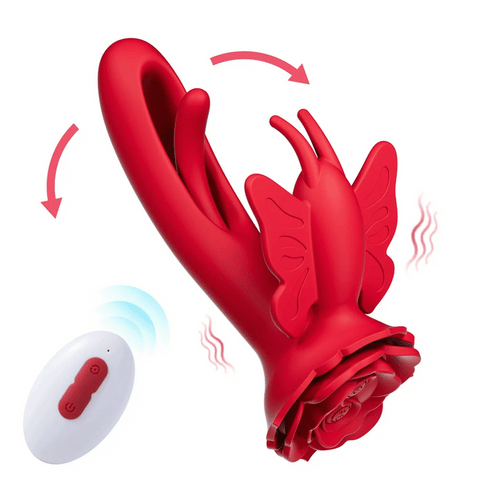 Rosy Butterfly Clit Stimulator Flapping G-spot Vibrator