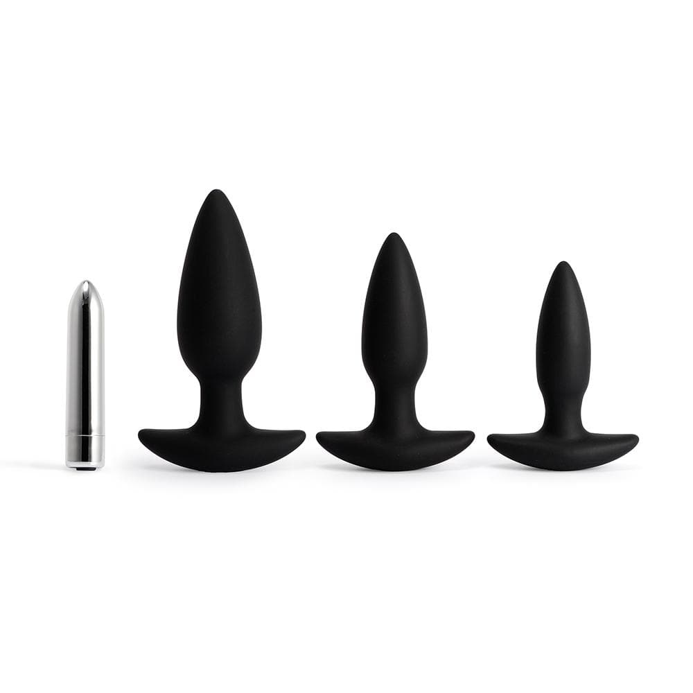 Ariel - Silicone Vibrating Anal Plug Trainning Kit - Black