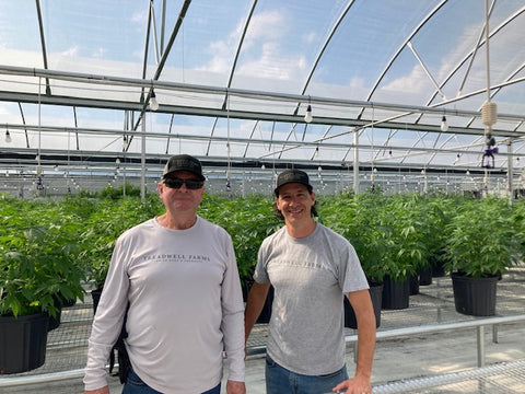 Glen Tredwell and Dr. Javier Garces’s at a hemp farm