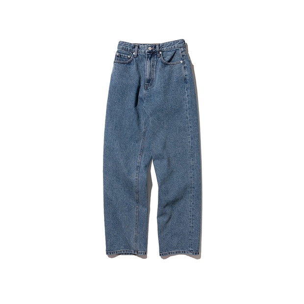 Uniform Bridge Wide One Tuck Denim Pants - Light Indigo – Uniform