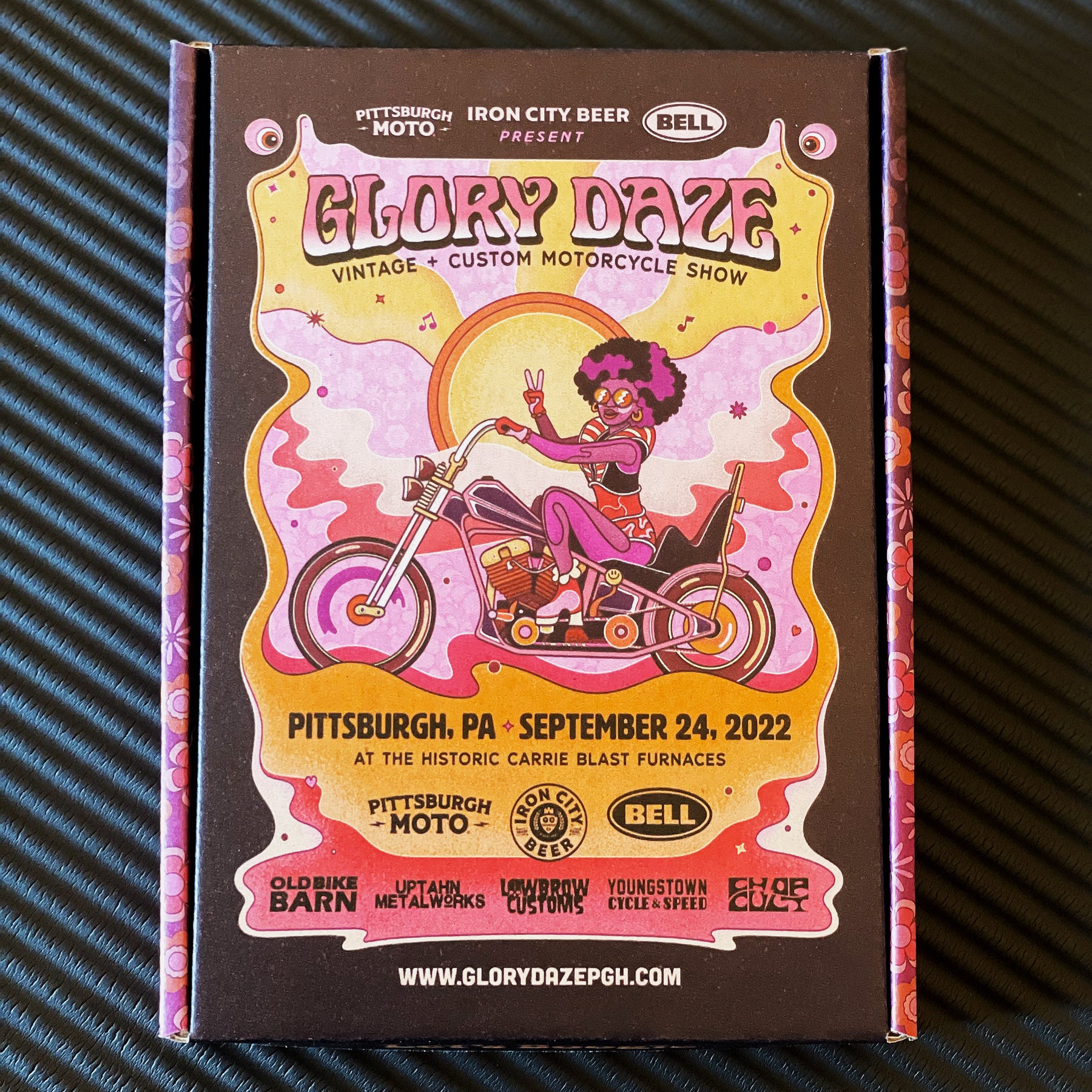 Kurt Diserio artist designer animated illustration poster glory daze motorcycle show packaging pittsburgh event