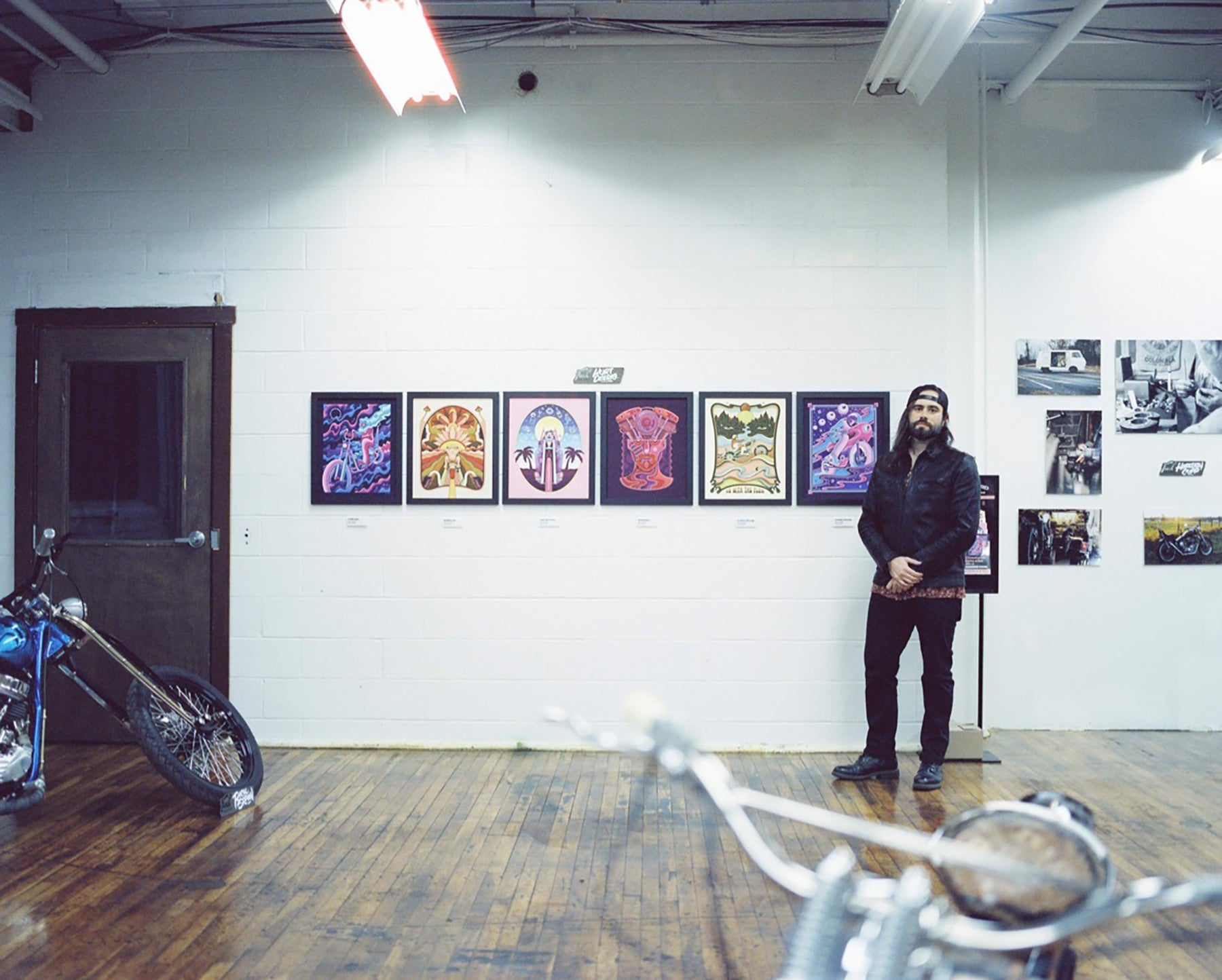 Kurt Diserio Pittsburgh artist psychedelic trippy motorcycle chopper art show
