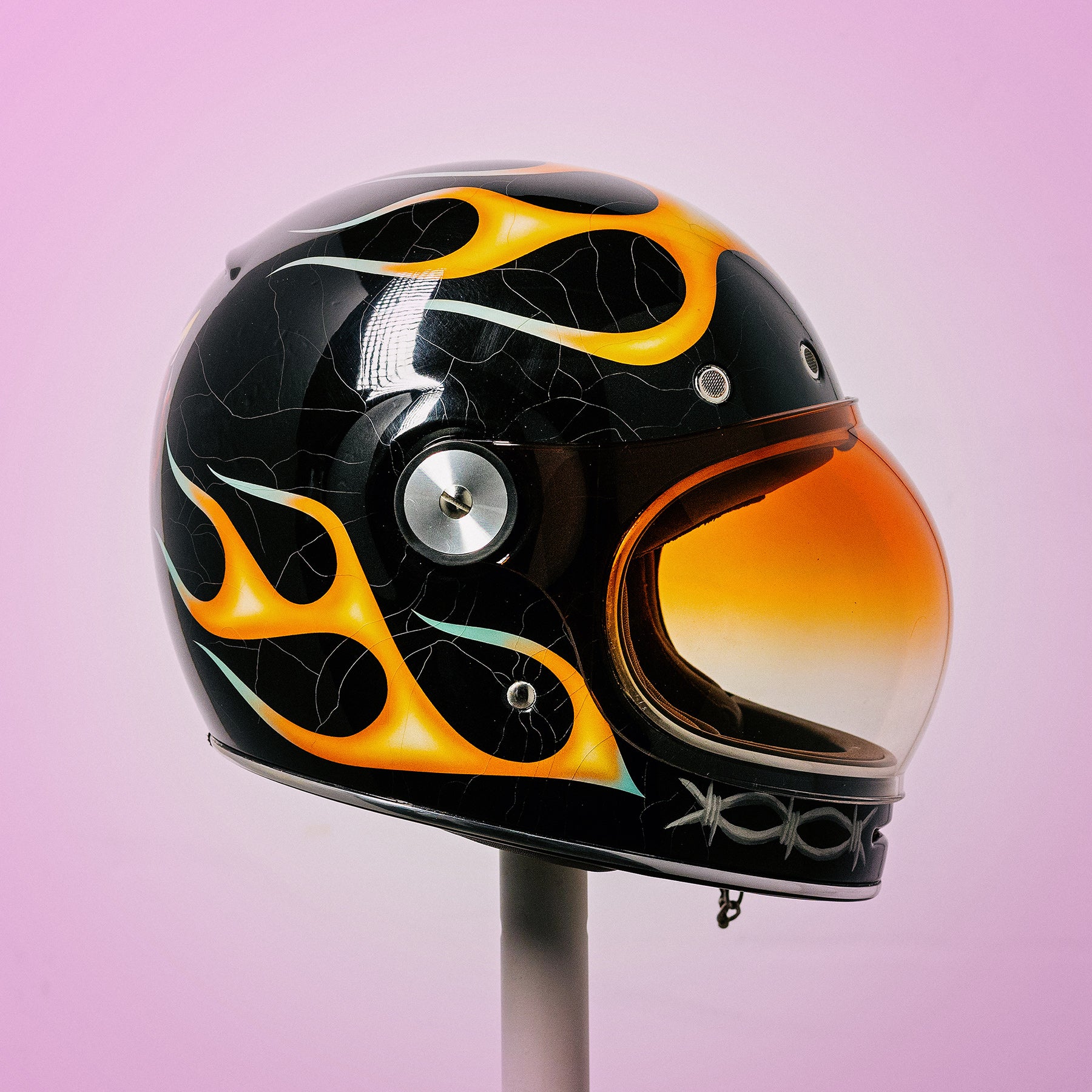 Trippy Ten Helmet Art Show Pittsburgh Mikey Favacchia Paint