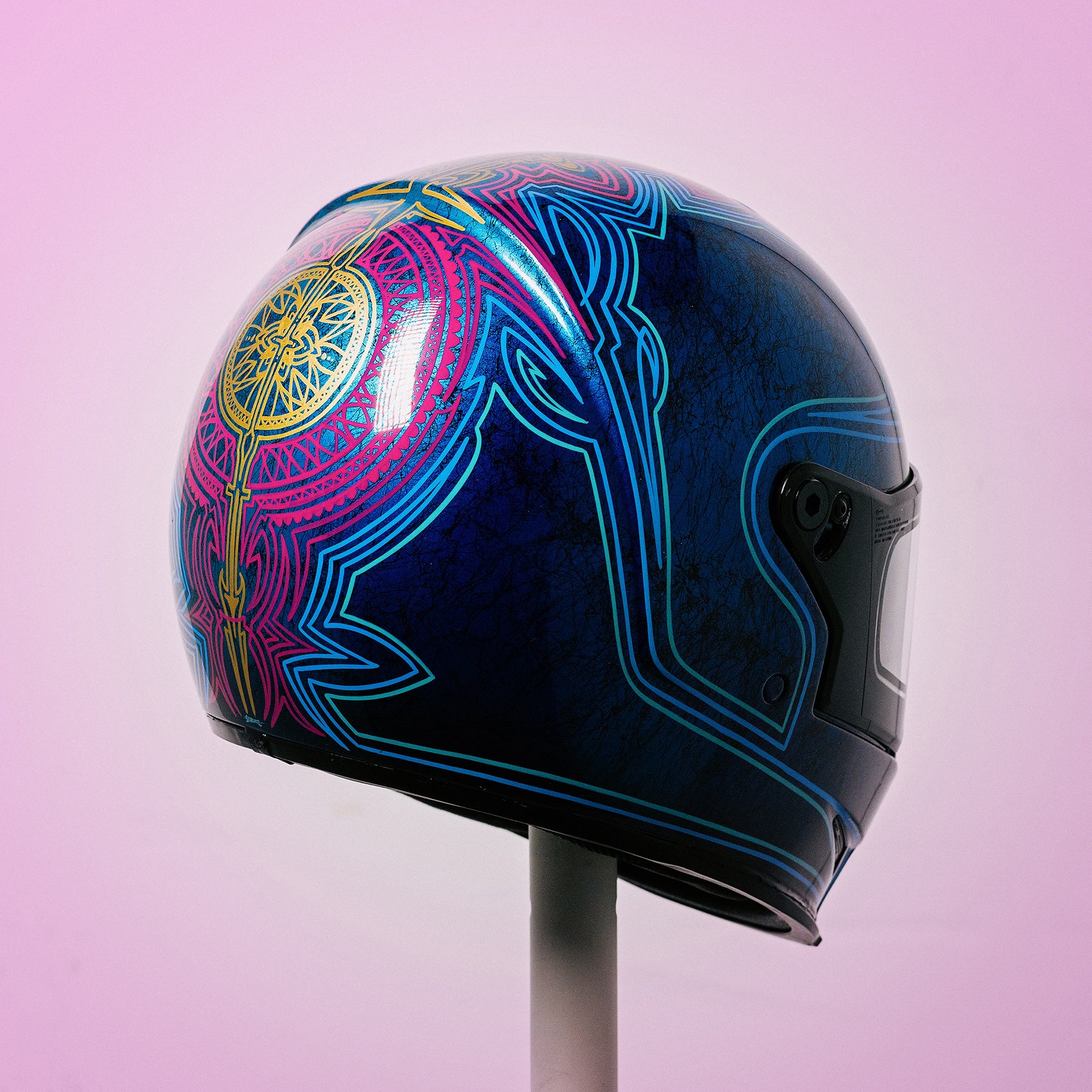 Trippy Ten Helmet Art Show Pittsburgh Taylor Schultz Designz