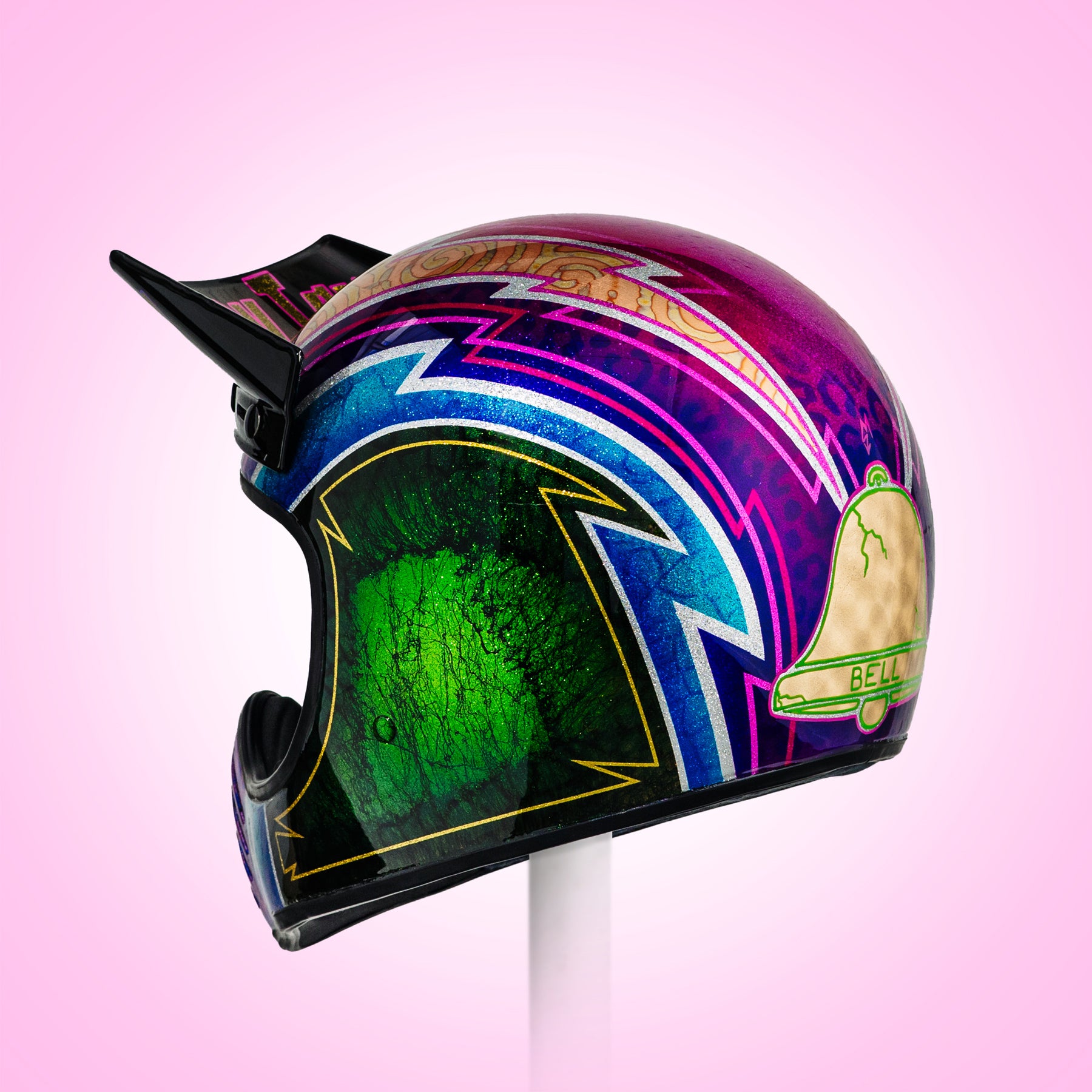 Trippy Ten Helmet Art Show Glory Daze Pittsburgh Moe Colbert