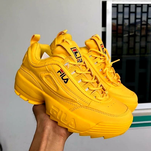 yellow fila sneakers mens