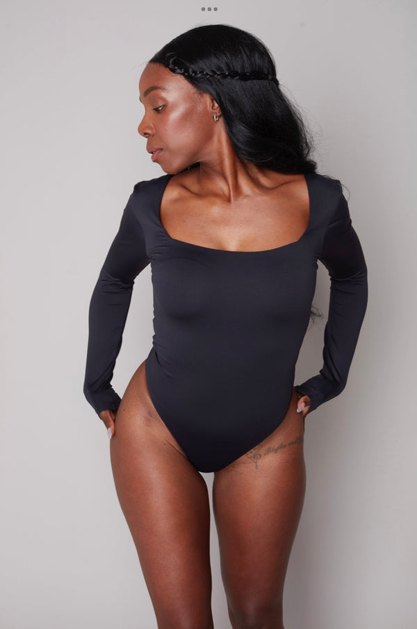 STACY SQUARE NECK BODYSUIT – WASTED FASHION