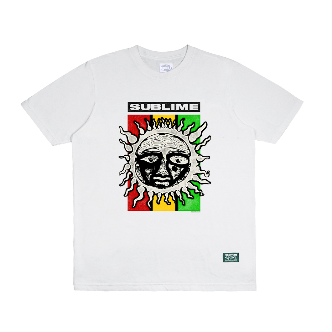 Pot Meets Pop Rasta Sun Logo T-shirt