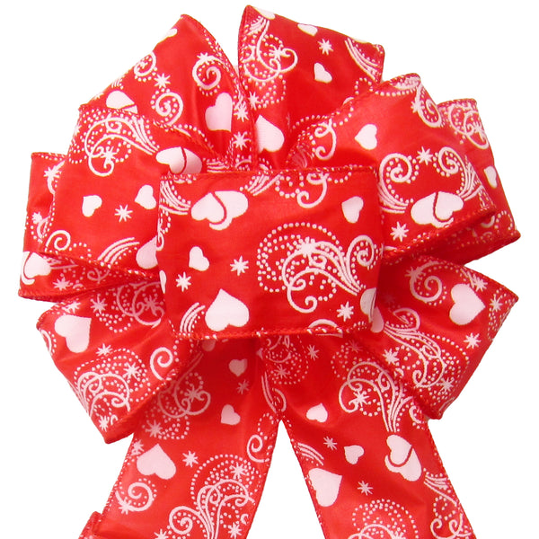 Wired Valentine Candy Hearts Bow (2.5