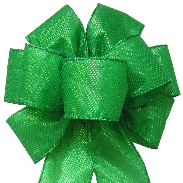 Sage Green Pull Bows with Tails - 8 Wide, Set of 6, St. Patrick's