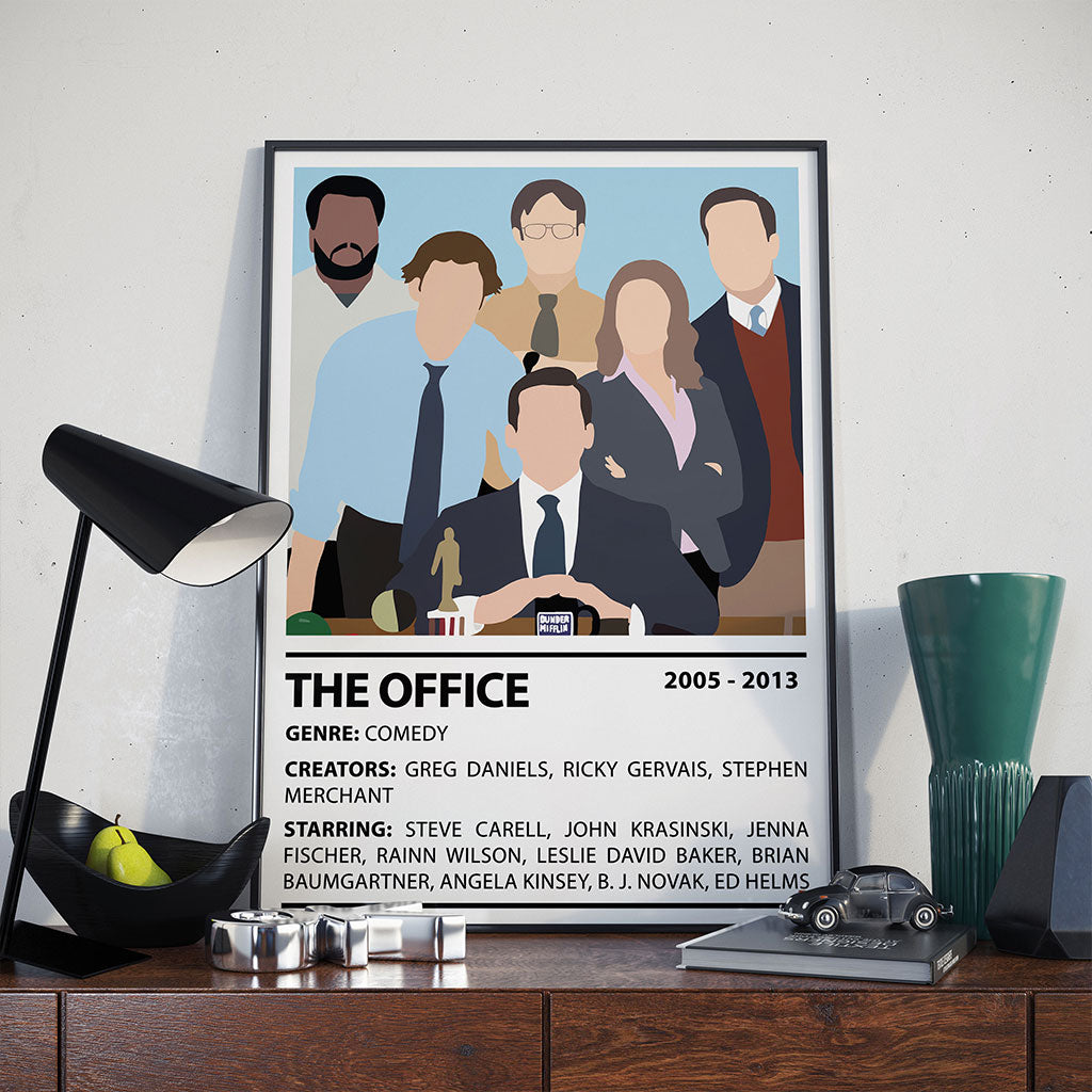 The Office () TV Show Minimalist Poster - Ink Wave Print