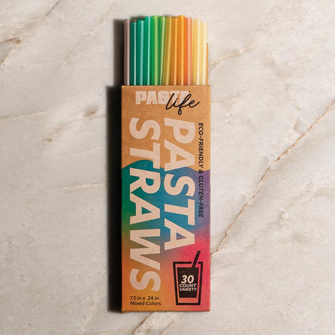 Pasta Straws 30ct Pack - Biodegradable Straws | Colorful Straws – PASTA LIFE