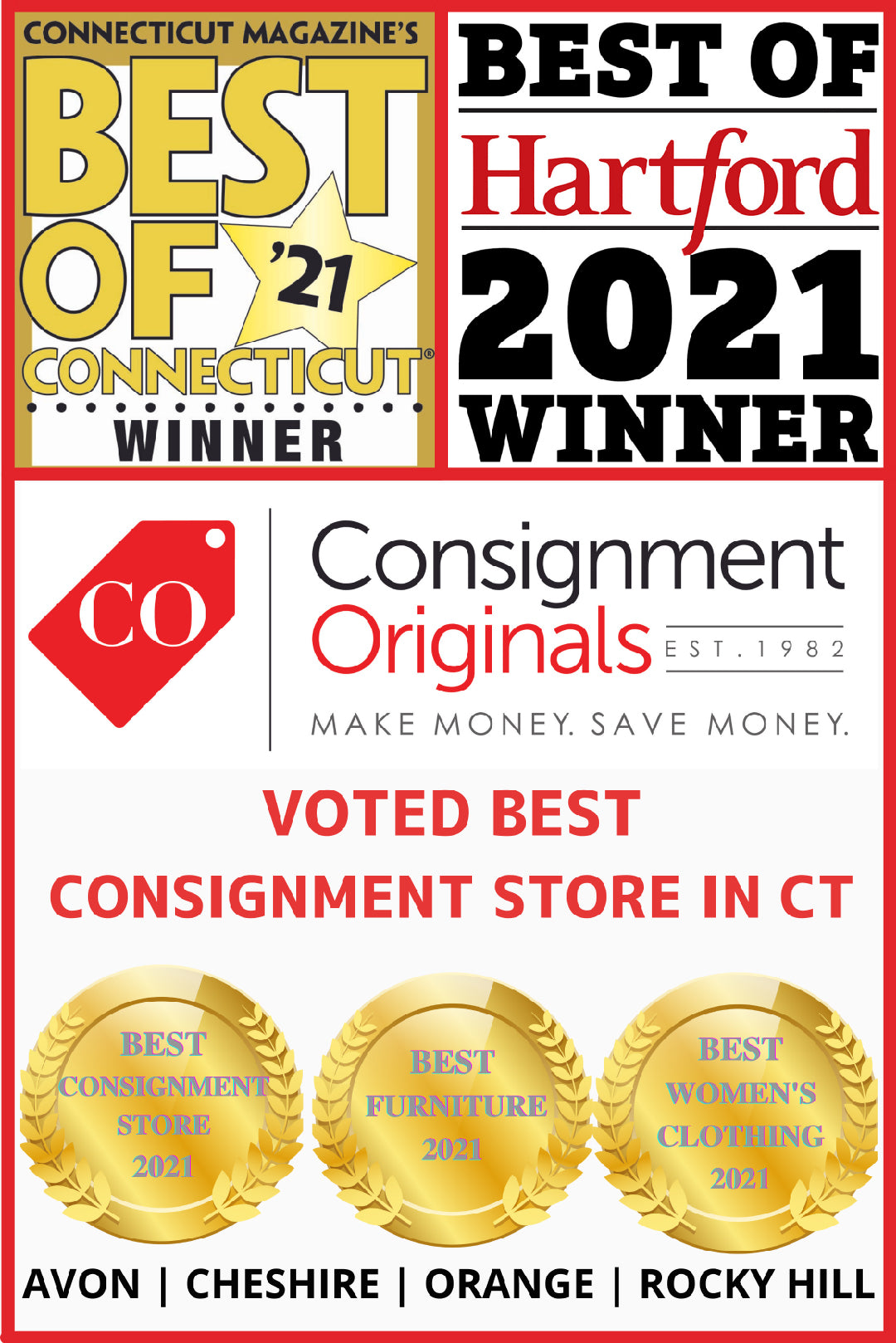 Consignment Originals Best of Hartford 2021 Winner