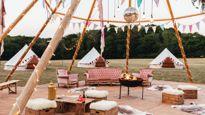 Wedding Festival Ideas - Tipi Wedding Inspiration - Naked Tipi Ideas