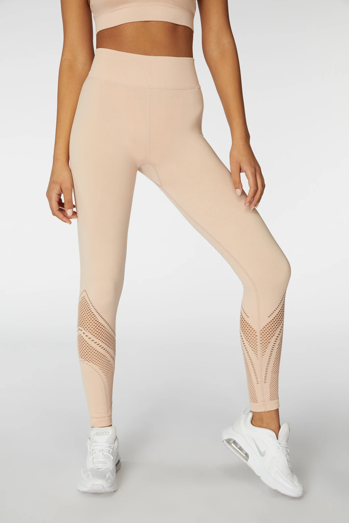 AYM premium double layered leggings in tan