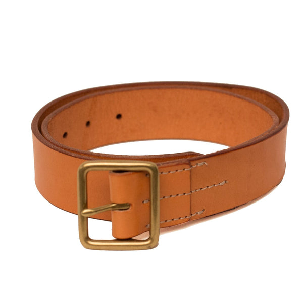 Tan Leather Belt – Red