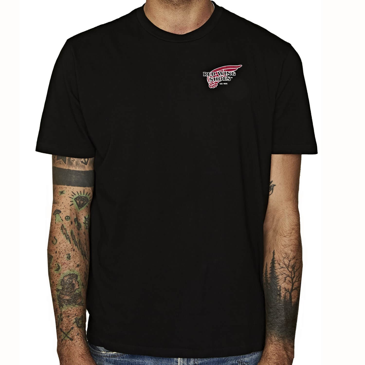 red wing shoes t shirt