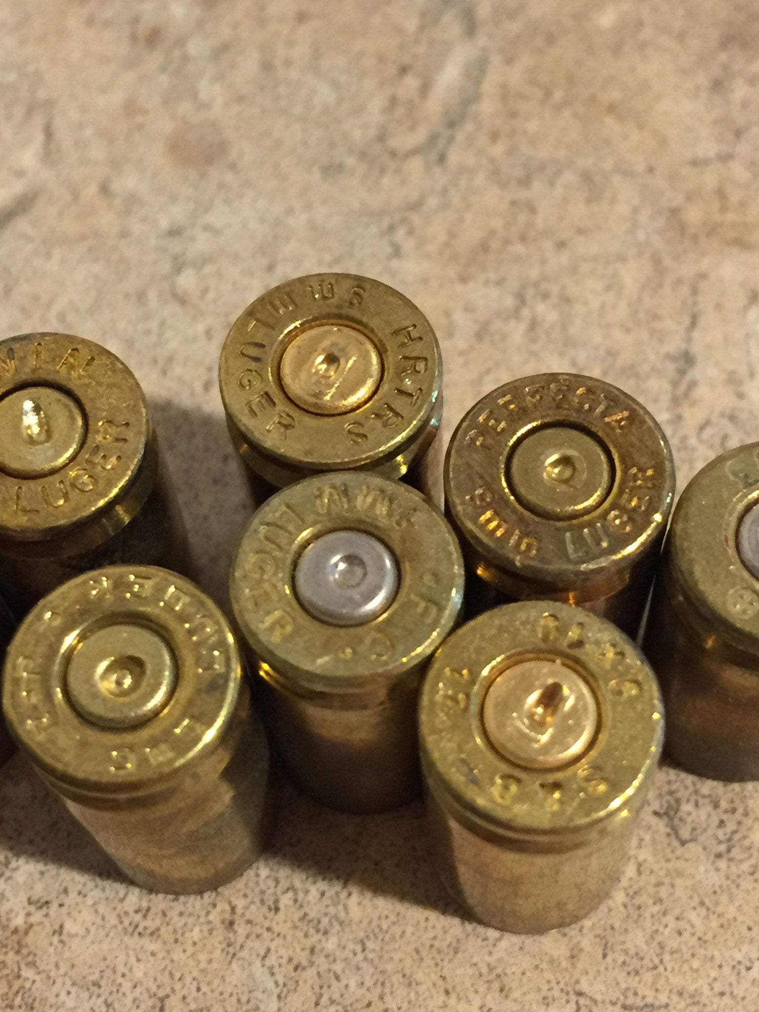 9mm brass casing ammunition