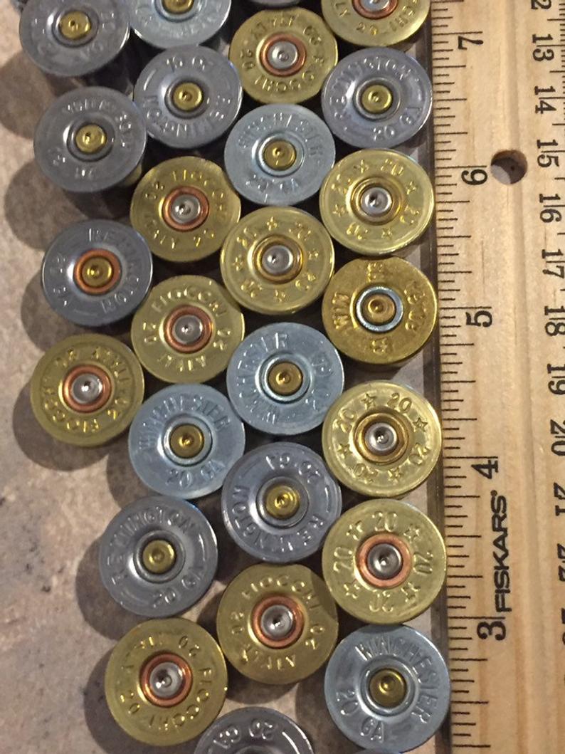 Shotgun Shell Gold Head Stamps 20 Gauge Silver End Caps 20GA Brass ...