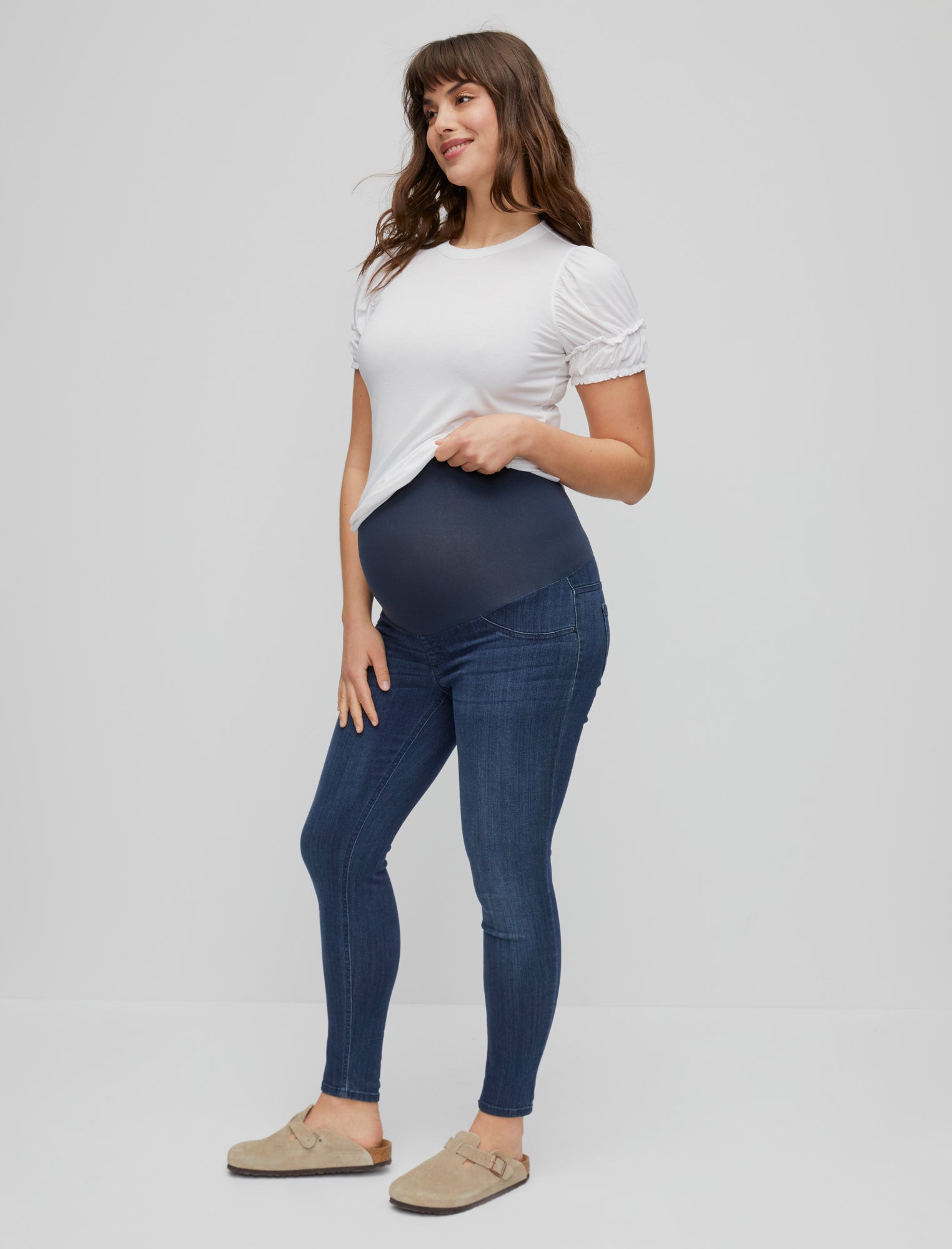 Summer Maternity Trousers Thin Low Waist Ankle-length Hollowed Out