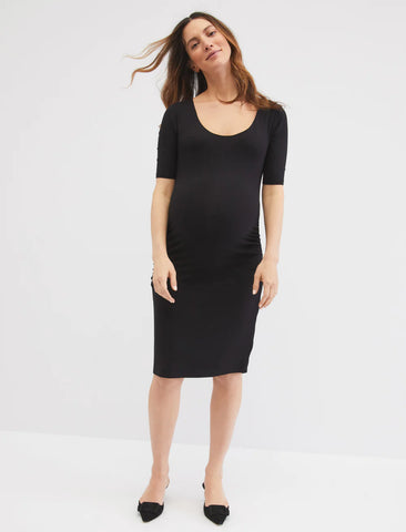 https://www.motherhood.com/products/side-ruched-maternity-dress-96514