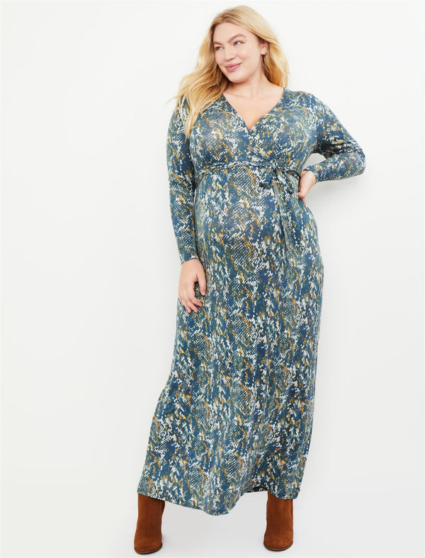 plus size maternity chiffon dress