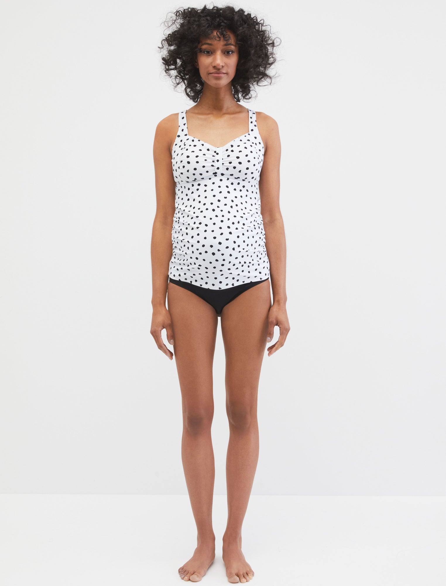 Beach Bump™ Ruffle Front Maternity Tankini Swimsuit UPF 50+