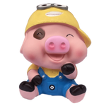 Tirelire amusante cochon déguisé en Minion jaune 