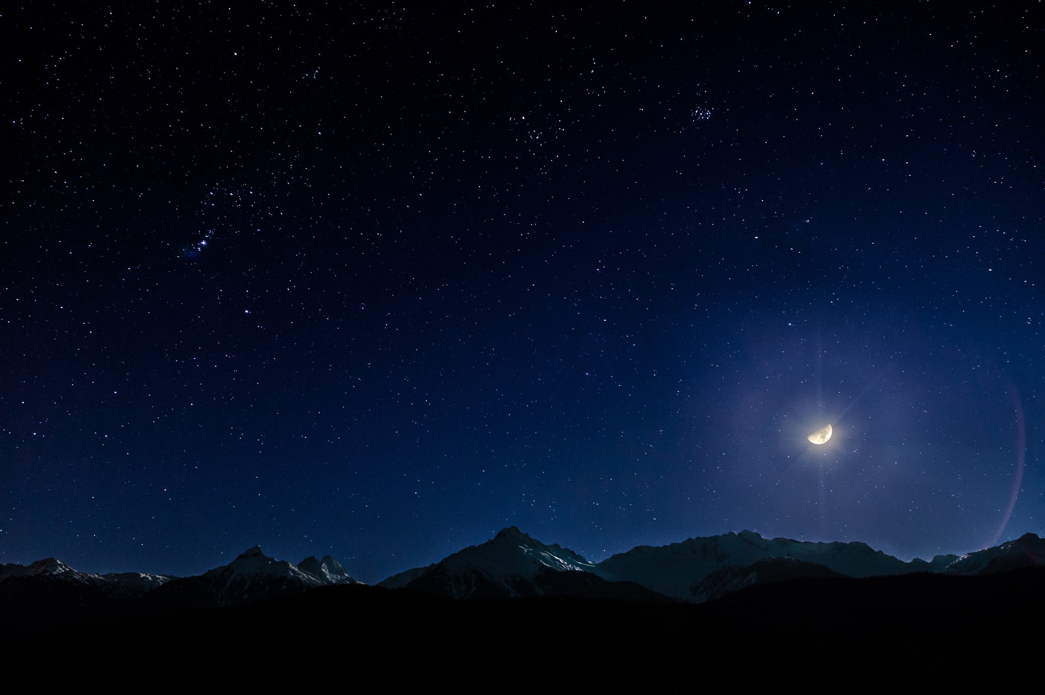 The moon and mountains by bevisgear using the top shelf