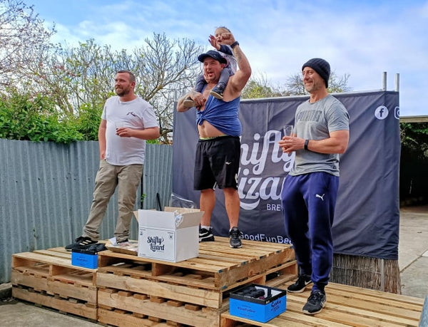 Dad Olympics Podium finish at Mclaren Vale Brewery Shifty Lizard
