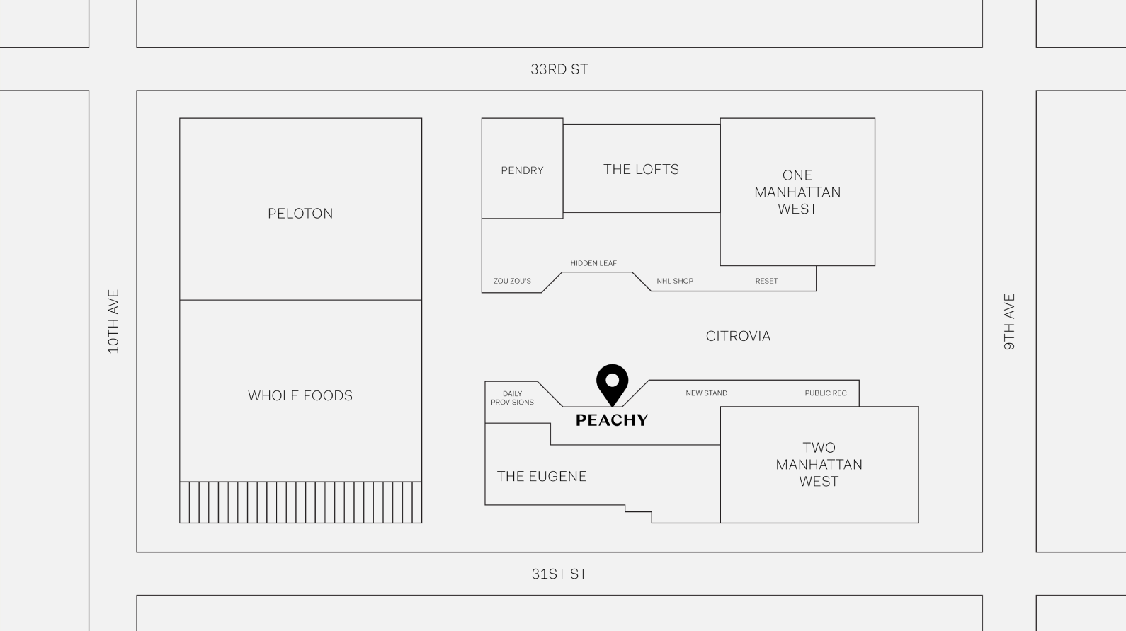 Manhattan West map