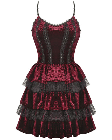 Dark In Love Womens Gothic Vampire Princess Cami Corset Top - Red Jacq –  Violent Delights