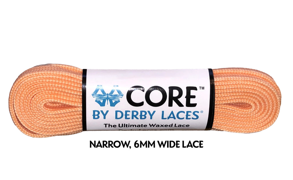 Derby Laces CORE Narrow 6mm Waxed Lace for Figure Skates, Roller Skates,  Boots, and Regular Shoes