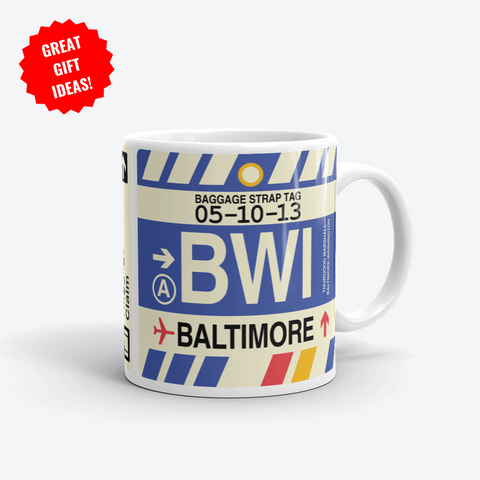 Baltimore Birthday Gifts - BWI Airport Code Merchandise - YHM Designs