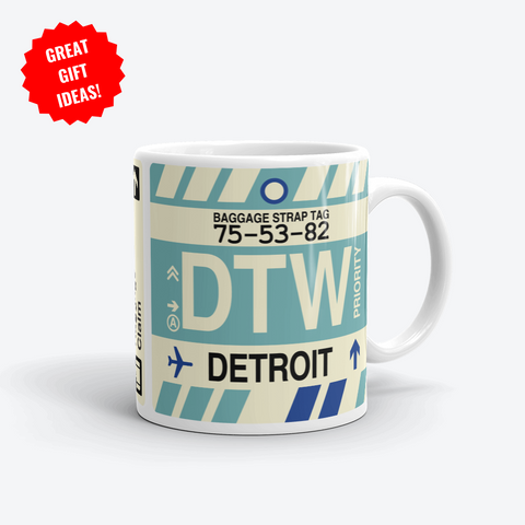 Detroit Corporate Gifts - DTW & DET Airport Code Merchandise - YHM Designs