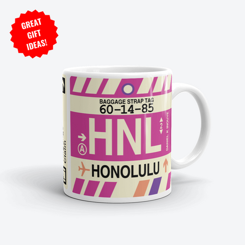 Honolulu Care Package Ideas - HNL Airport Code Merchandise - YHM Designs