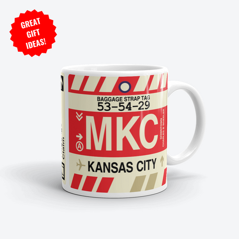Kansas City Souvenir Gifts - MKC Airport Code Merchandise - YHM Designs