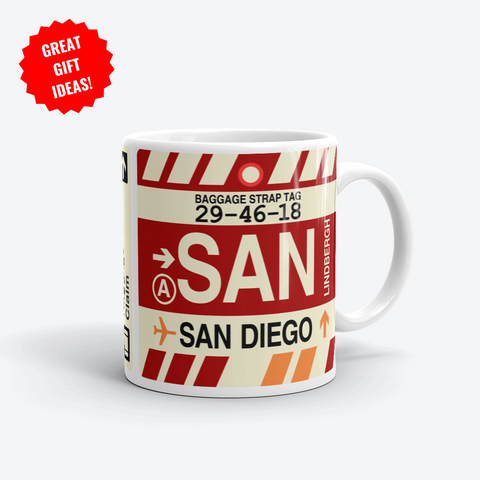 San Diego Corporate Gifts - SAN Airport Code Merchandise - YHM Designs