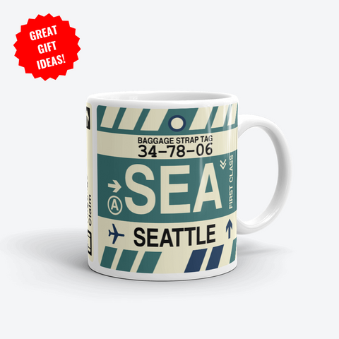 Seattle Holiday Gifts - SEA Airport Code Merchandise - YHM Designs
