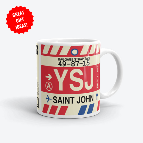 Saint John Corporate Gifts - YSJ Airport Code Merchandise - YHM Designs