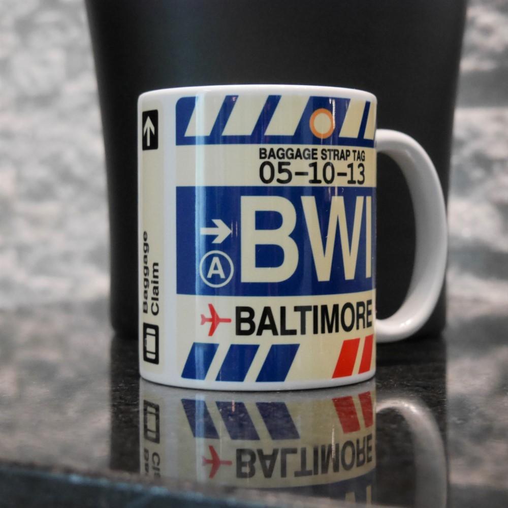 YHM Designs - BOI Boise Coffee Mug with Vintage Baggage Tag Design and Airport Code - Image 09