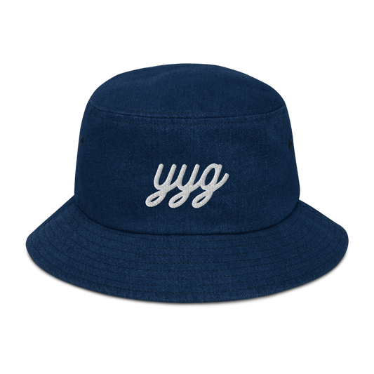 Vintage Script Bucket Hat • YYT St. John's • YHM Designs White