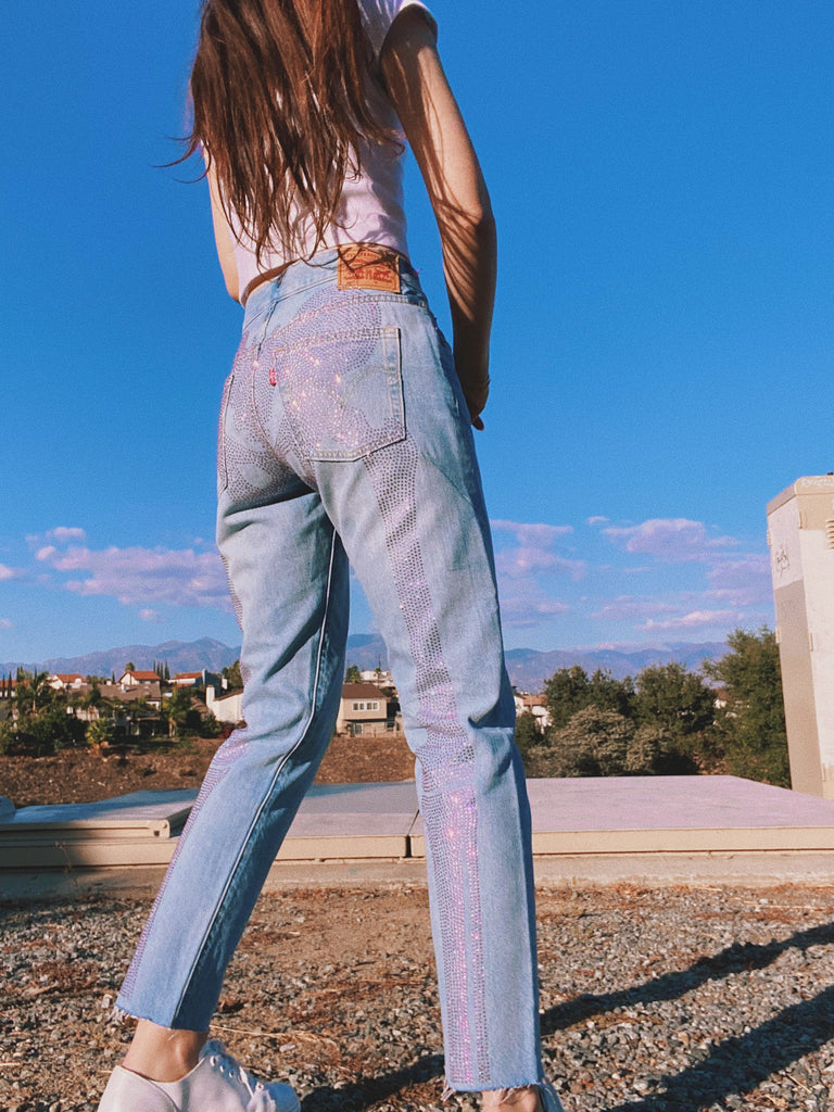 levis rhinestone jeans