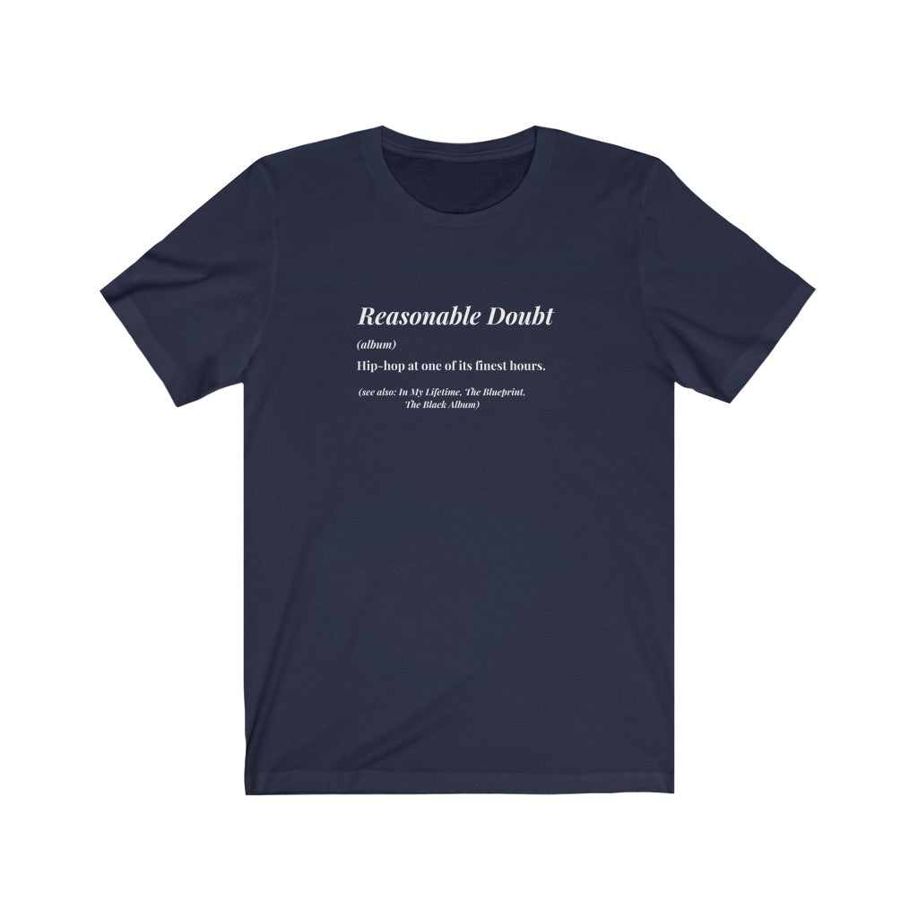 reasonable doubt t shirt