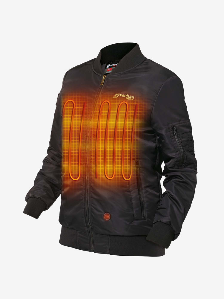 Unisex 11W Heated Ultra Soft Hoodie with HeatSync - Black