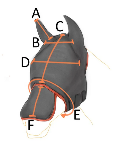 Field Relief Fly Mask Max size guide