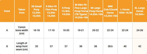 Equilibrium Turnout Close Contact Boots Size Guide