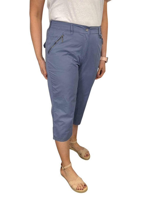 Cropped 34 Shell Ribbed Trousers