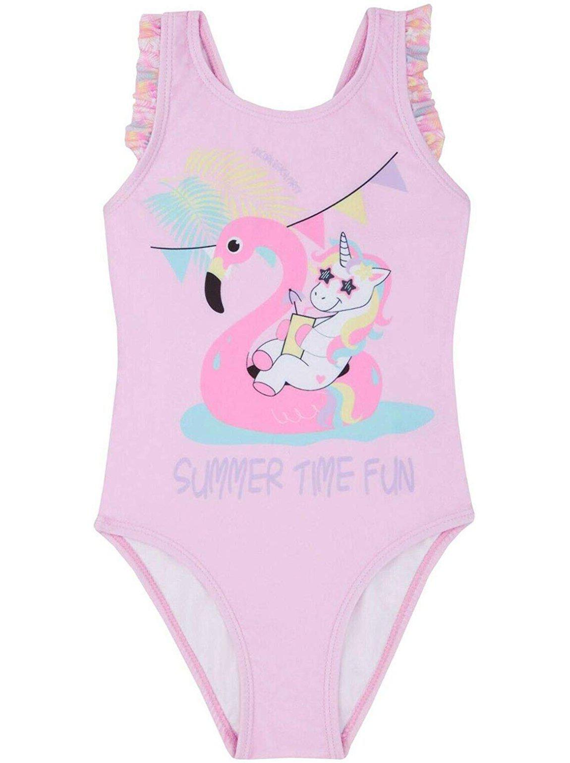 Girls Pink Unicorn Swimming Costume – Afford The Style