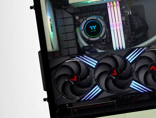 Utopia Custom Gaming PC colab with Thermaltake. Vertical mounted GPU and Exclusive Thermaltake products